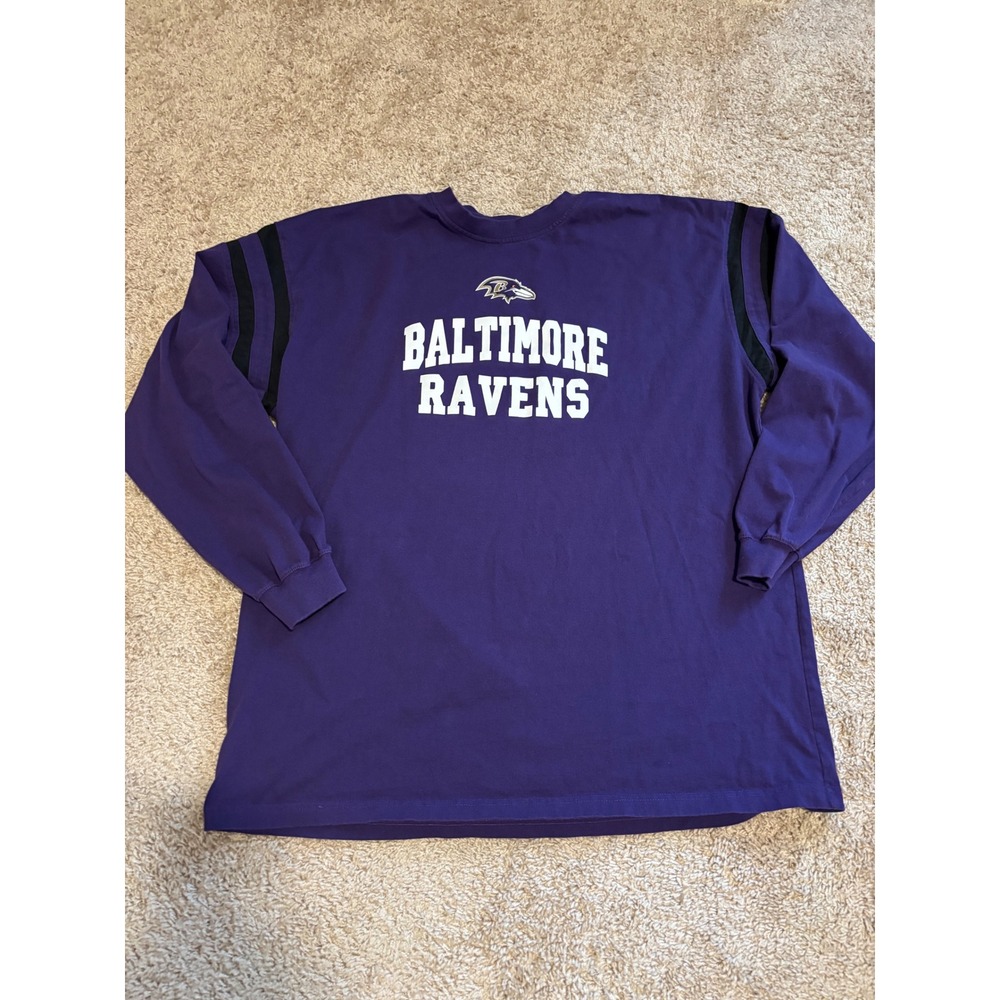 NFL Baltimore Ravens Long Sleeve Shirt Purple Graphic Tee Mens 2XL